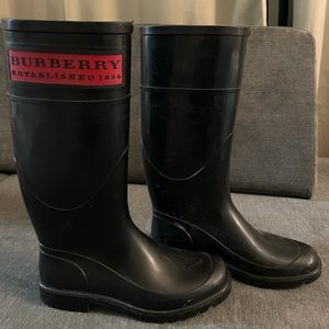 Burberry rain boots